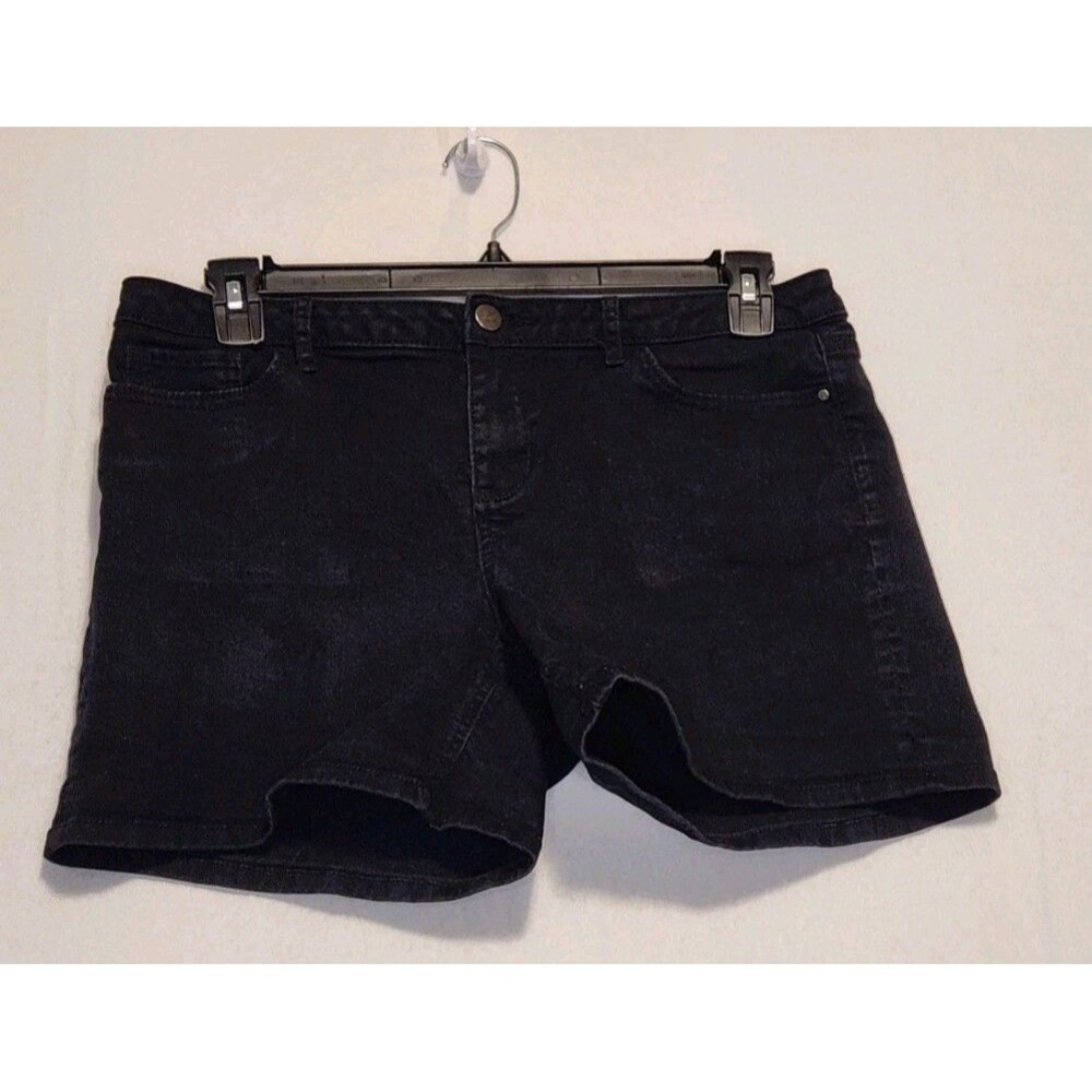 Lauren Conrad LC Women's Black Shorts Denim Size 12 Wash Wear Casual Summer - Picture 8 of 8